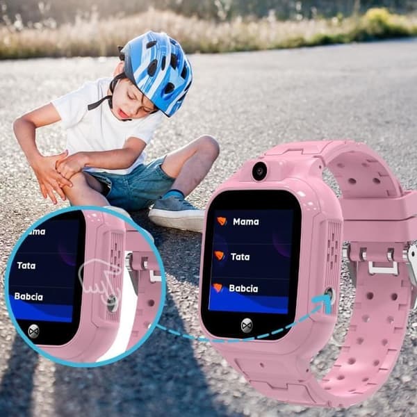 FOREVER Smartwatch GPS WiFi Barn Se Mig 3 Rose Smartklocka Barn GPS - Kompatibel med Android och iOS - Smartklocka a