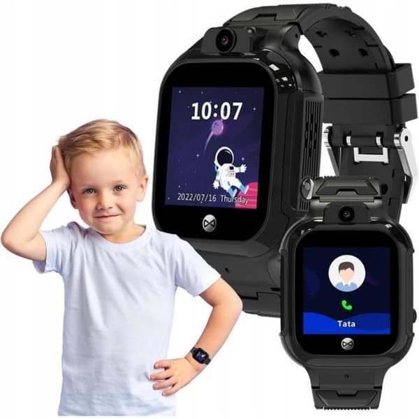 FOREVER Smartwatch GPS WiFi Barn Se Mig 3 Noir Smartwatch Barn GPS - Kompatibel med Android och iOS - Smart klocka a