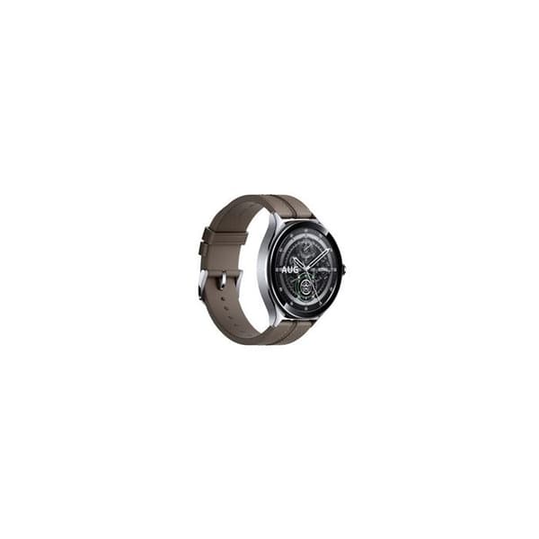 Xiaomi Mi Watch 2 Pro Silver ansluten klocka och brunt läderband FD