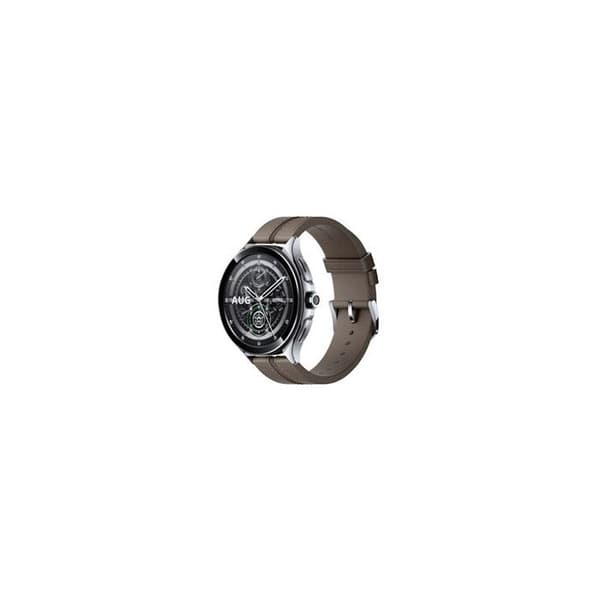 Xiaomi Mi Watch 2 Pro Silver ansluten klocka och brunt läderband FD