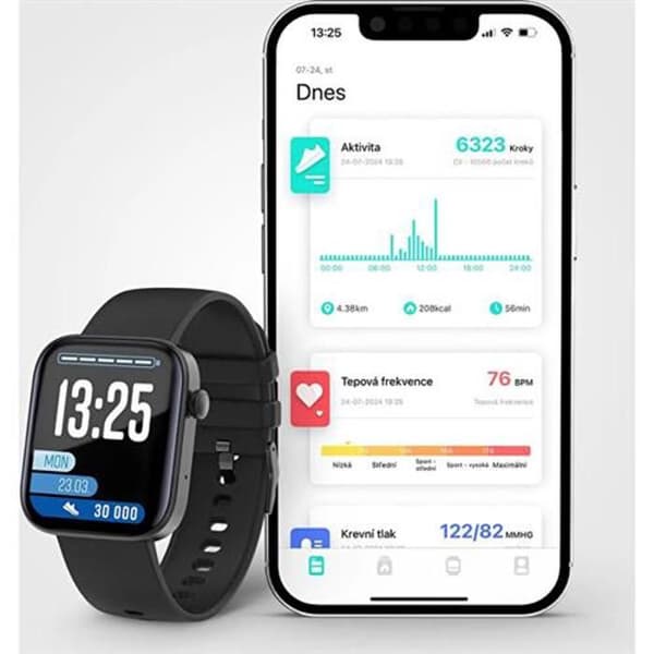Smartwatch BCool 2 Plus svart armband