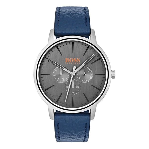 BOSS ORANGE Klocka i Blått Läder - 1550066