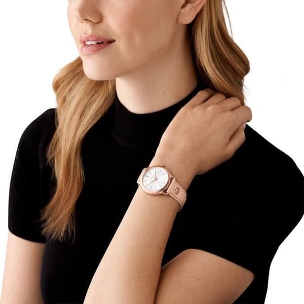 Damklocka Michael Kors MK7467 i Rosa Läder - Diameter 38mm - Vattentålig 3 ATM