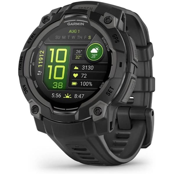 garmininstinct3amoledupp45mmsvartarmband svart GPS-batteritid upp till 3