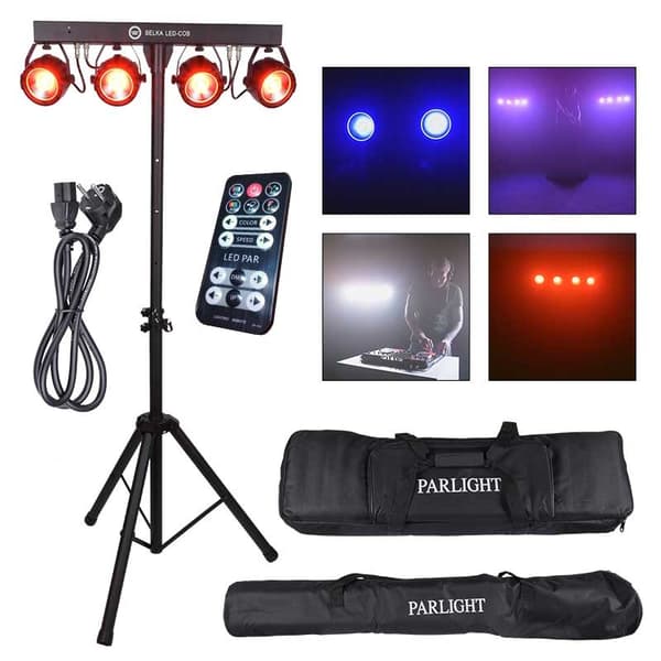 LIGHT4ME LED BAR COB PAR 4x30W with stand and cover