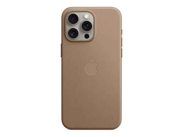 Back cover for mobile phone MagSafe compatibility FineWoven taupe for iPhone 15 Pro Max