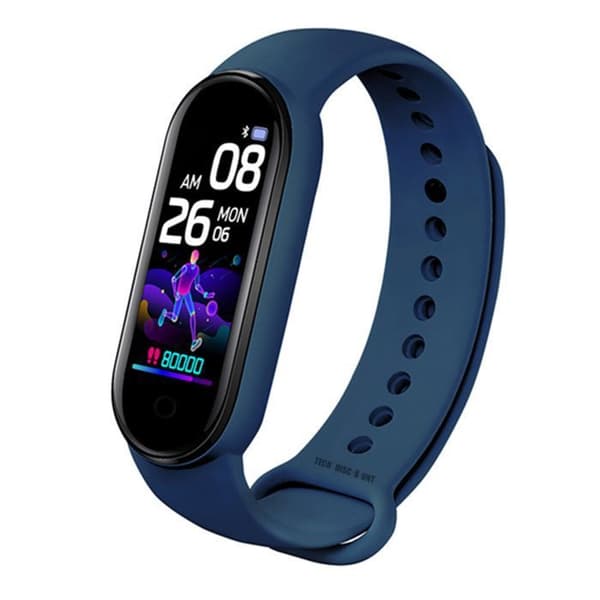 TD® Smart Watch Marinblå Multifunktionsarmband Pulsmätare Bluetooth Fitness tracker kompatibel Android IOS