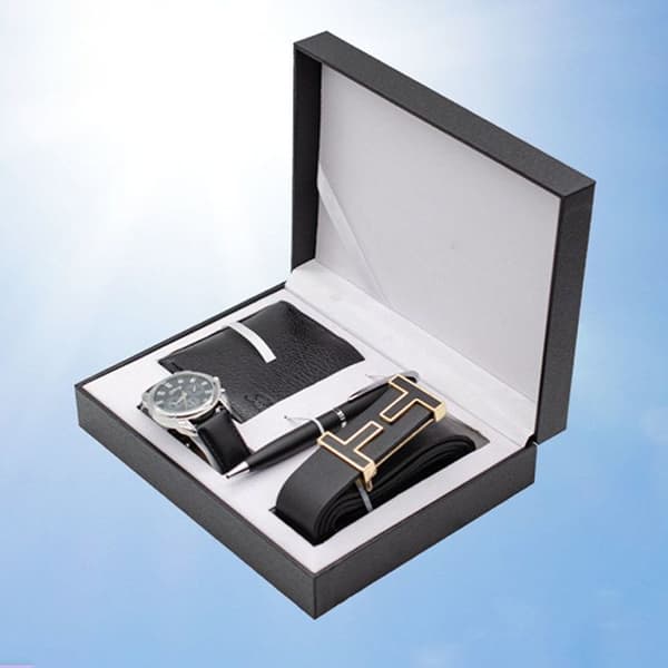 TD® Business Presentset Fars Dagspresent Äldre Pojkvän Män Plånbok Bältesklocka Kulspetspenna Presentset