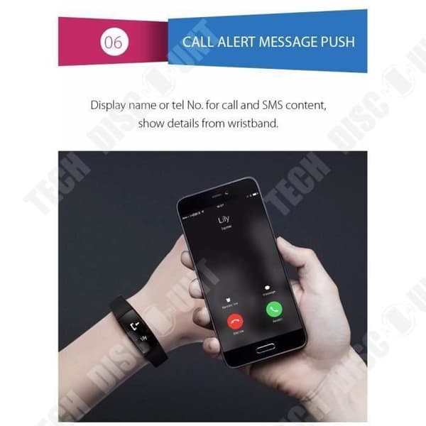 TD® Smart Watch Sport Smart Watch Bluetooth Blodtrycksklocka Smart Armband Fitness Vattentät Android iO-telefon