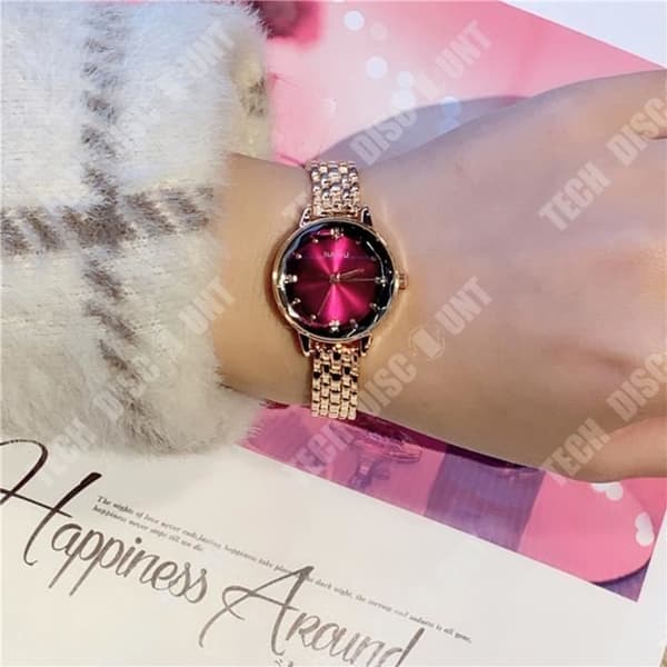 TD® Rhinestone par kvarts ur set enkel retro litterär ultratunt stålbälte presentförpackning för damer