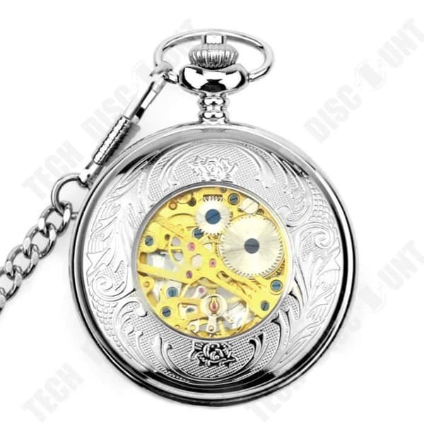 TD® Hollow Carved Fick Watch Retro Flip Student Fickklocka Halsbandsklocka Roman Scale Fick Watch