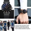 Miniatyrbild 4 av 4: Mode Fresh Business Trend Enkel Mesh Bälte Watch Herr Casual Watch Quartz Watch