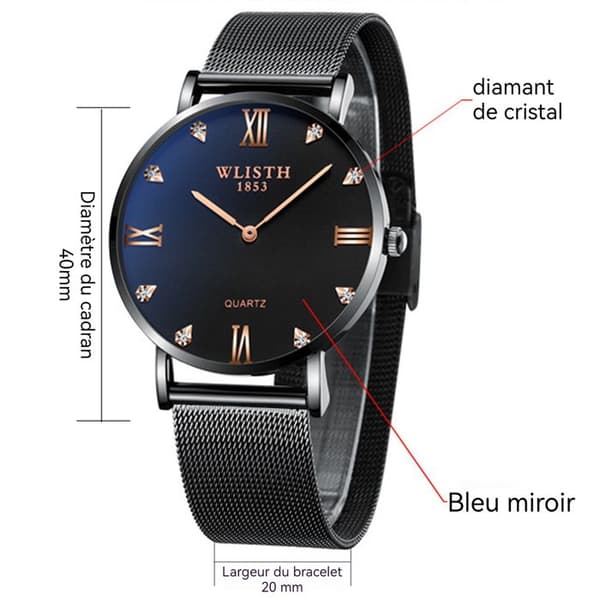 Mode Fresh Business Trend Enkel Mesh Bälte Watch Herr Casual Watch Quartz Watch