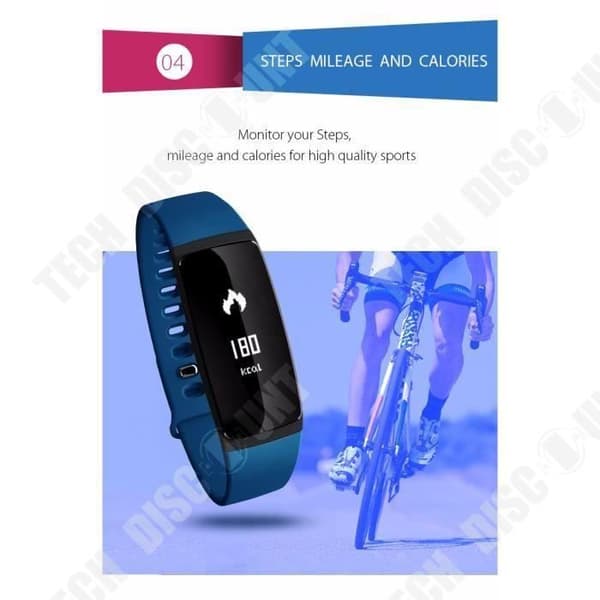 TD® Smart Watch Bluetooth Smartband Pulsmätare Blodtrycksklocka Smart Armband Fitness Vattentät för Andro-telefon