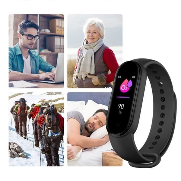 Smart armband Bluetooth smart klocka Puls- och blodtrycksövervakning