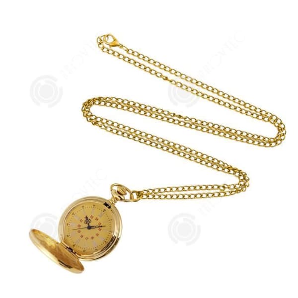 INN® Quartz Fick Watch Mode Trend Retro Personlighetshänge Bright Guld Legering Kedja Kronograf Dekoration