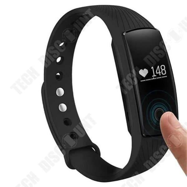 TD® Smart Wristband ID107 Bluetooth 4.0 Sleep Monitor Stegräknare Armband för iOS Android System Svart