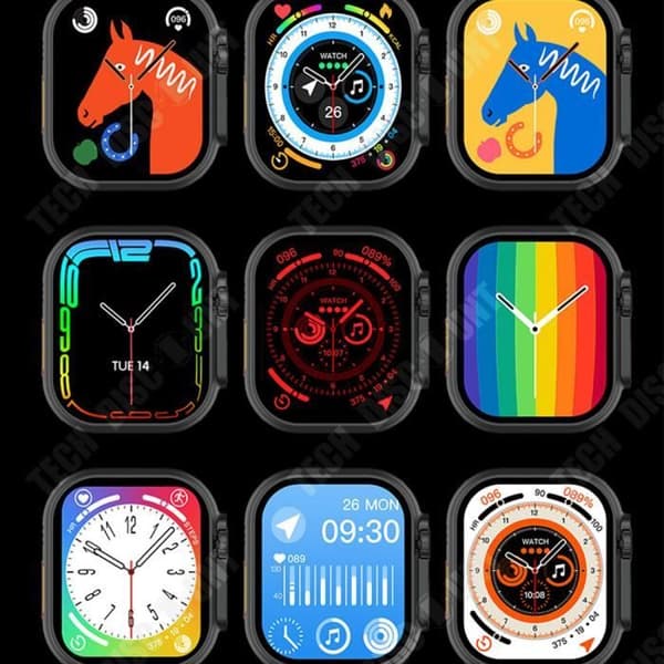 TD® Sports Smart Watch, 2,01 tum, multifunktionell stegräknare Vattentät Puls Blodtryck
