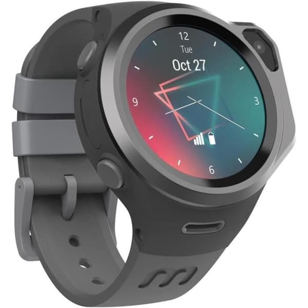 Smartwatch för barn myFirst Fone R1c 4G med gratis SIM-kort och kamera, video- och röstuppringning, GPS-spårning - Grå Svart