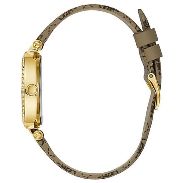 Kvinnoarmband - GUESS - W1230L2 - Brunt läder - Vattentålig 3 ATM - Trendig stil