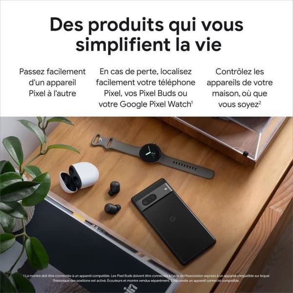 GOOGLE Pixel Watch Connected Watch - 41 mm - Active Matte Black - Obsidian-rem