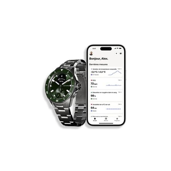 WITHINGS Scanwatch Nova Green sportklocka - 100m vattentät - Fenomenal batteritid - Avancerad hälsoanalys