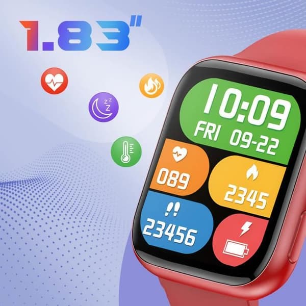 Smartwatch med Bluetooth-samtal och kamerakontroll IGO Watch 3 Forever Röd