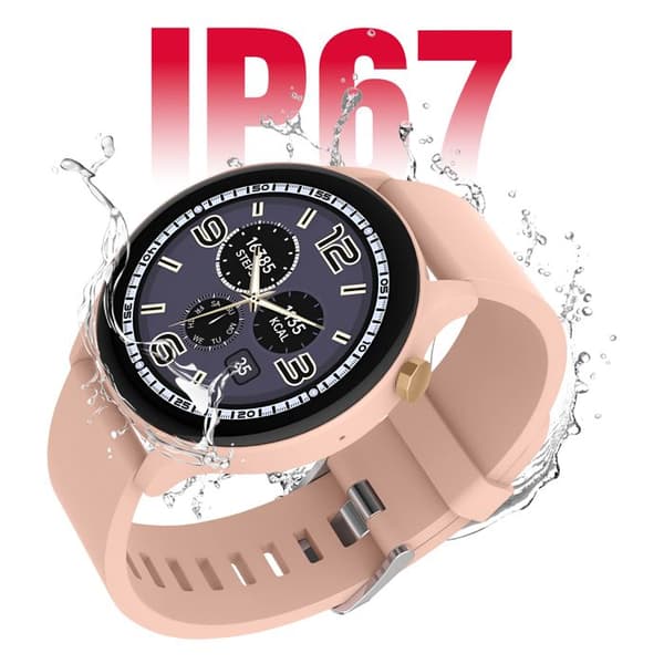 Vattentät Bluetooth Smartklocka IP67 Maxlife Rosa Puder
