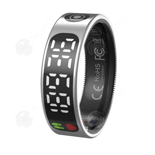 INN Smart Ring IP68 vattentät Bluetooth 5.3 med pekskärm, magnetisk laddning, hälsoring, ansluten ring