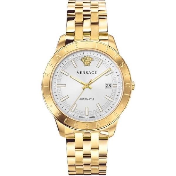 Klocka - VERSACE - VE2D00521 - Mekanisk - Rostfritt stål - 43 mm - Silver, Guld