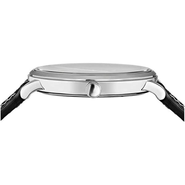 Kvartsklocka för män - VERSACE - V-Circle VE5A01321 - Svart - Läder - Rostfritt stål - 42 mm