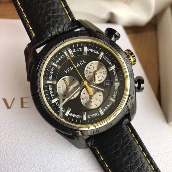 Versace VDB020014 V-Ray musta ruostumattomasta teräksestä valmistettu miesten kello