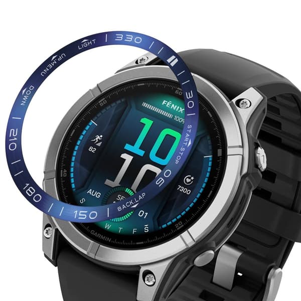 INF Blå & Vit Bezel Ring 47mm AMOLED för Garmin Fenix 8