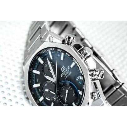 Klocka - CASIO - EQB-1100D-1AER - 51,1 mm - Rostfritt stål - Bluetooth Smart - Solar