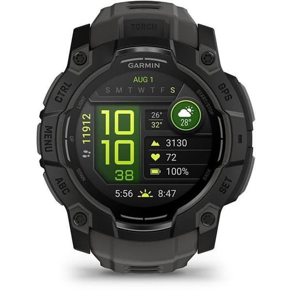 GPS-klocka - Garmin - Instinct 3 - AMOLED - 50 mm - Vattentålig 10 ATM - Multisport