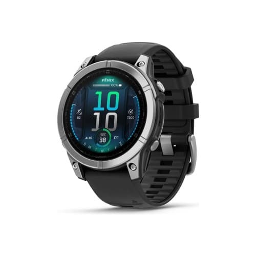 Garmin fēnix E - rostfritt stål - sportklocka med band - svart - 16 GB