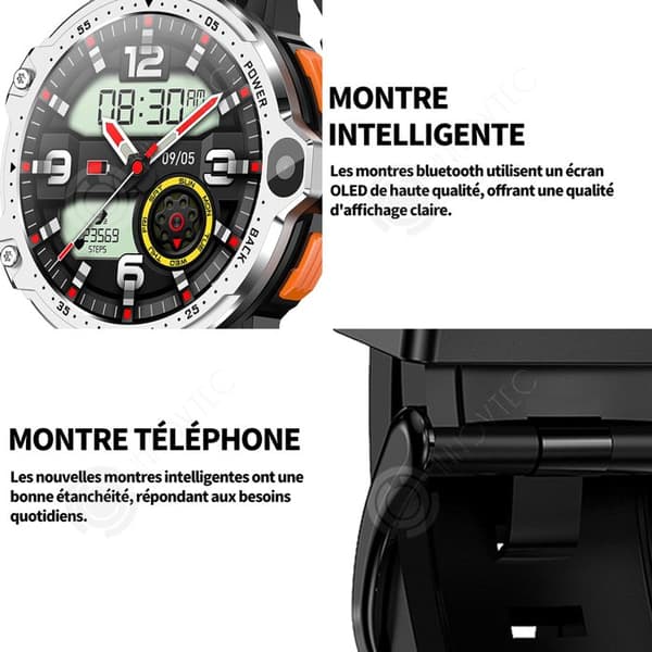 INN Smart Watch 64+4G 1,54 Inch Connected Watch Dam Herr Sport Watch Calls Dial Smart Sports Watch Vit