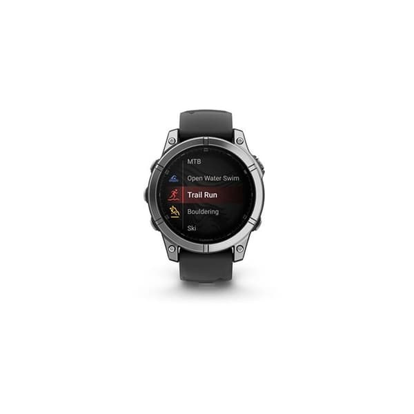 Montre connectée Garmin fenix E AMOLED 47 mm Stål Silver med Graphite armband