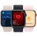 Pikkukuva 8 / 10: Apple Watch Series 9 (GPS + Cellular) 45 mm hopeanvärinen alumiinikuori ja talvensininen Sport Loop -ranneke (MRMJ3)