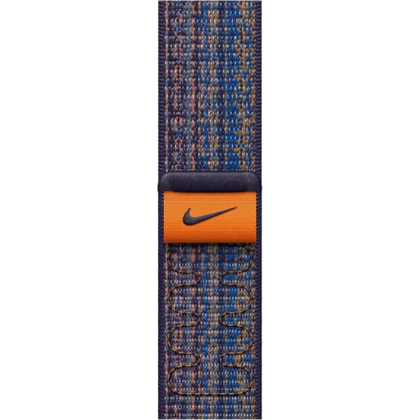 Apple Watch 45 mm Game Royal/oranssi Nike Sport Loop -ranneke (MTL53)