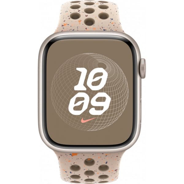 Apple Watch 45 mm Desert Stone Nike Sport-armband, M/L (MUV73)