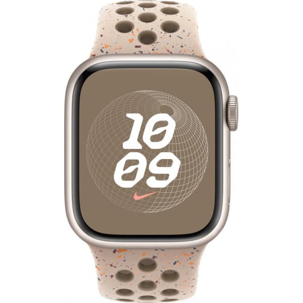 Apple Watch 41 mm Desert Stone Nike Sport -armband, M/L (MUUR3)