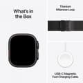 Pikkukuva 9 / 9: Apple Watch Ultra 2 (GPS + Cellular) 49 mm musta titaanikuori ja musta milanolaisranneke, suuri (MX5V3)