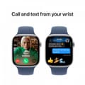 Miniatyrbild 7 av 9: Apple Watch Series 10 (GPS) 46 mm silver aluminiumhölje och jeansblå sportarmband, S/M (MWWL3)