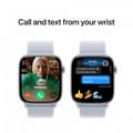 Miniatyrbild 7 av 9: Apple Watch Series 10 (GPS) 46 mm silver aluminiumkapsel och blåaktigt Sport Loop-armband (MWWN3)