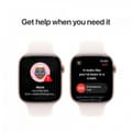 Miniatyrbild 6 av 9: Apple Watch Series 10 (GPS) 46 mm roséguld aluminiumhölje och röd sportarmband, S/M (MWWT3)