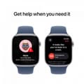 Miniatyrbild 6 av 9: Apple Watch Series 10 (GPS + Cellular) 46 mm silver aluminiumboett och jeansblå sportarmband, M/L (MWY13)