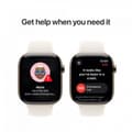 Miniatyrbild 6 av 9: Apple Watch Series 10 (GPS + Cellular) 46 mm mörkgrå titanboett och stjärnvitt sportarmband, M/L (MWYY3)