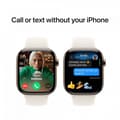 Miniatyrbild 7 av 9: Apple Watch Series 10 (GPS + Cellular) 46 mm mörkgrå titanboett och stjärnvitt sportarmband, M/L (MWYY3)