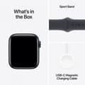 Pikkukuva 7 / 7: Apple Watch SE (GPS) 40 mm keskiyö alumiinikuori ja keskiyö urheiluranneke, S/M (MXE73)